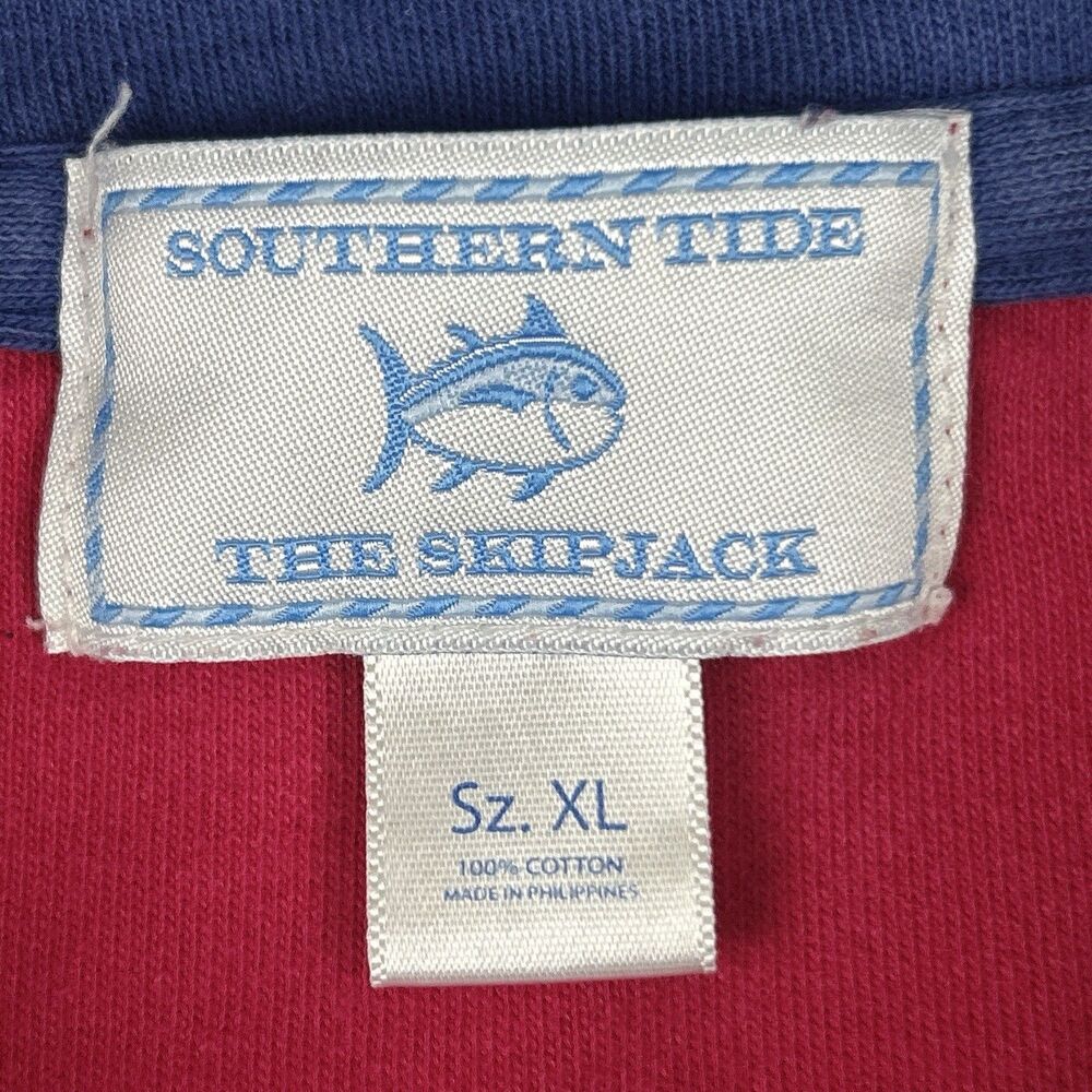 SOUTHERN TIDE The SKIPJACK Sweatshirt Mens Sz XL 1/4 Zip Pullover Sweater Berry - Picture 3 of 8